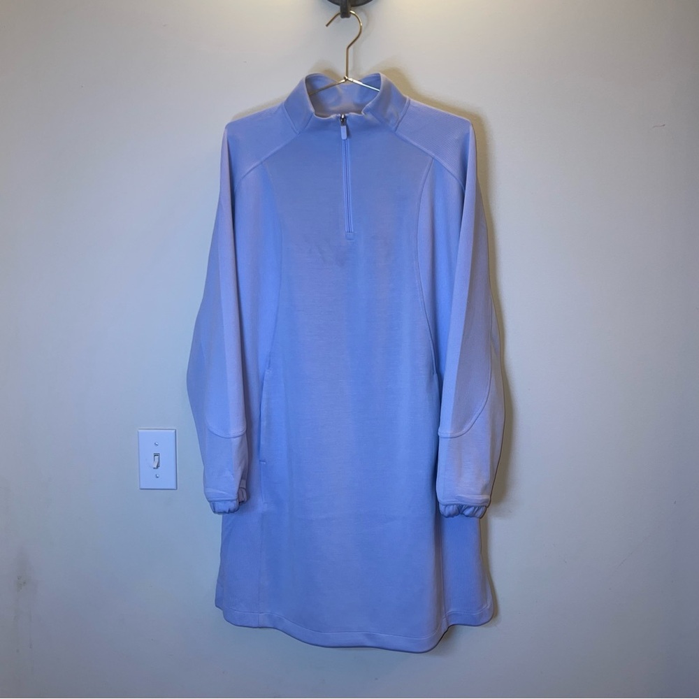 lululemon Softstreme‎ Long Sleeve Half-Zip Dress Lilac Smoke Sz L